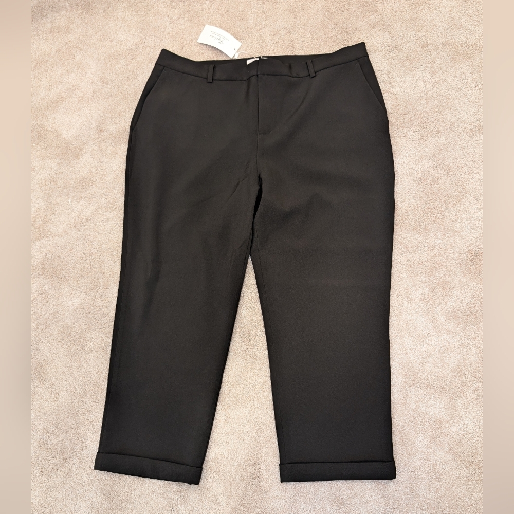 WOMENS FYZIONA CROP PROFESSIONAL SLACK BLACK XL